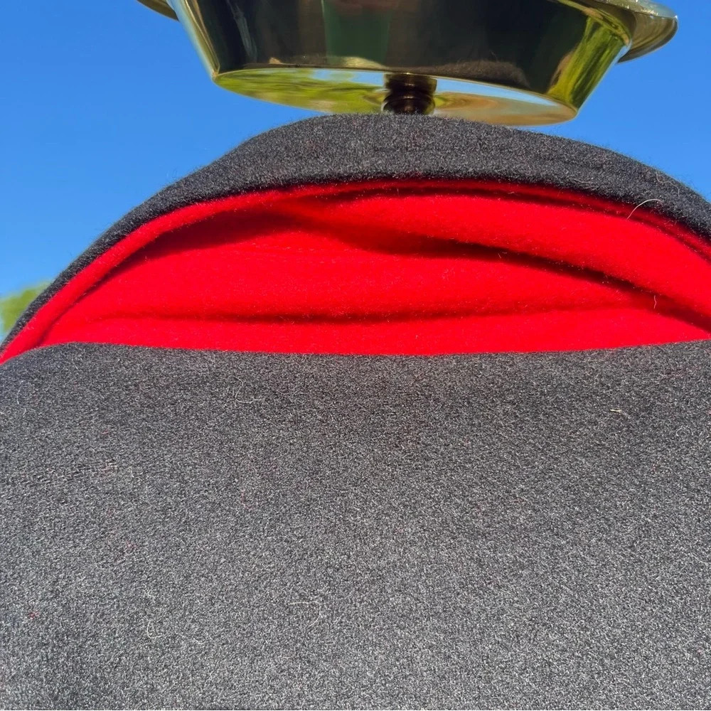 MARLBORO ~ Reversible Wool Men’s Red and Black Zip Jacket with Logo and Pockets - Picture 5 of 15
